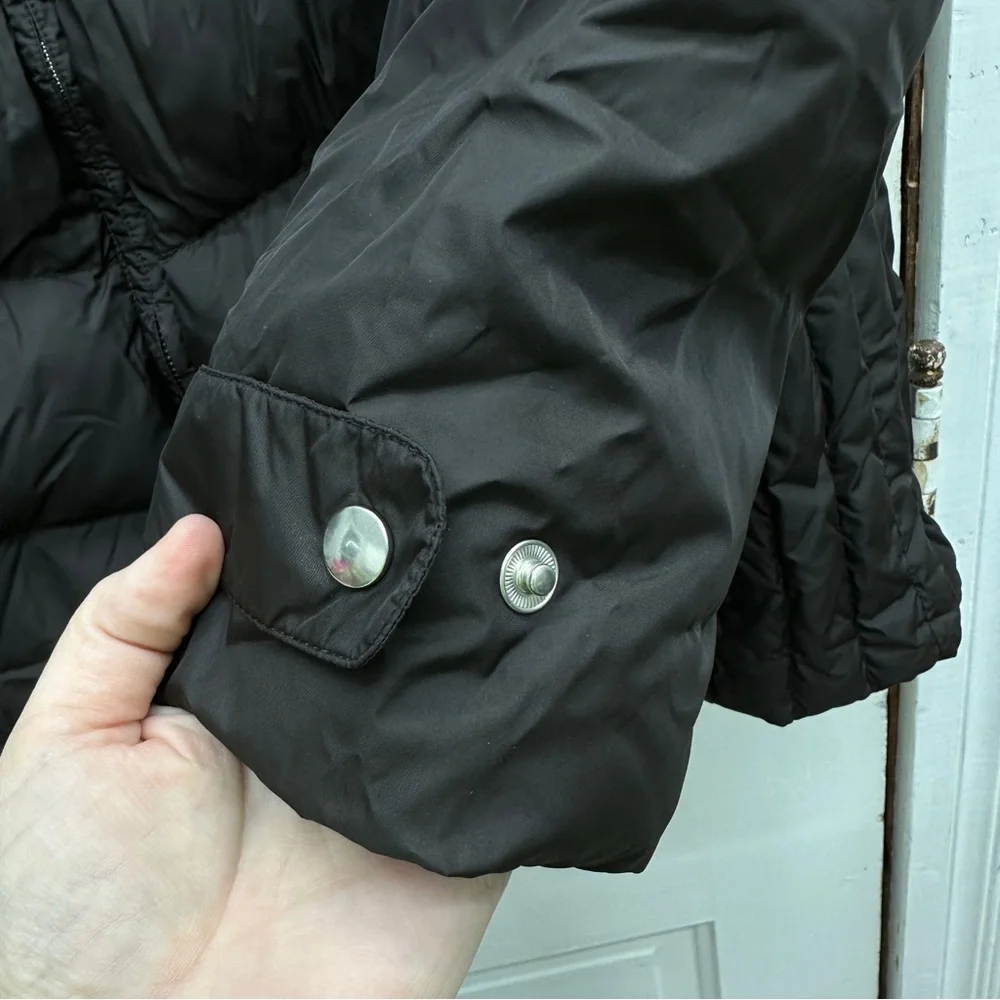 Lands' End goose down filled puffer winter coat‎ women's 1x 16W 18W brown black